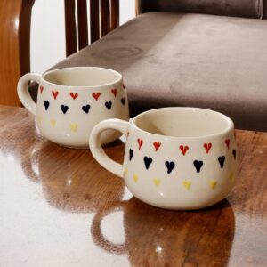 Colorful Ceramic Mugs Set Of 2