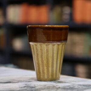 Handcrafted Ceramic Kulhad/Glass – Rustic Brown & Beige