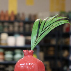 Handmade Red Pomegranate Ceramic Vase