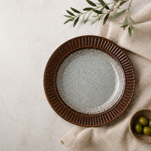 Rustic Speckle Pasta Plate