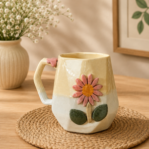 Pastel Flower Ceramic Mug