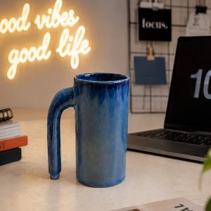 Blue Glaze Ceramic Mug