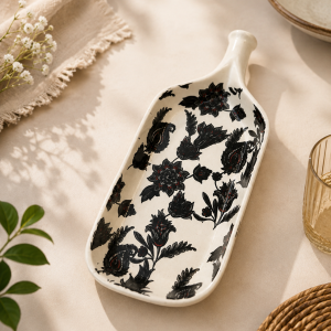 Floral Serving Paddle Platter